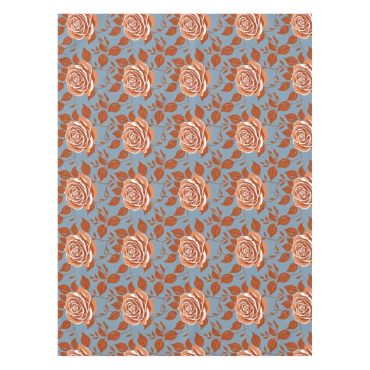 Rose With Warm Tones Of Orange And Rust Tafelkleed (Voorkant)