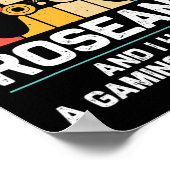 Roseann Cadeau Naam Gepersonaliseerd Grappig Gamen Poster (Hoek)