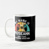 Roseann Gift Name Personalized Funny Gaming Geek B Koffiemok (Links)