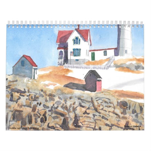 Roseann Meserve Maine Waterverf Agenda Kalender (Hoes)