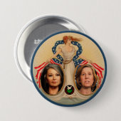 Roseanne Barr/Cindy Sheehan 2012 Ronde Button 7,6 Cm (Voorkant /achterkant)