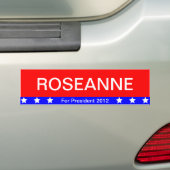 Roseanne Barr voor President 2012 Bumpersticker (Op auto)