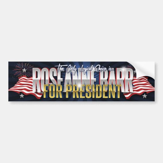 RoseAnne Barr voor President Bumpersticker (Voorkant)