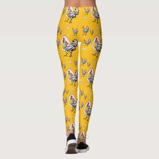 Roseanne Chicken - Funny Roseanne Rooster and Egg Leggings (Achterkant)