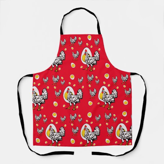 Roseanne Chicken - Funny Roseanne Rooster and Egg Schort (Voorkant)