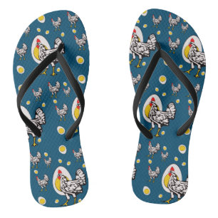 Roseanne Chicken - Funny Roseanne Rooster and Egg Teenslippers
