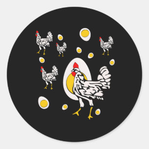 Roseanne Kippen Ronde Sticker
