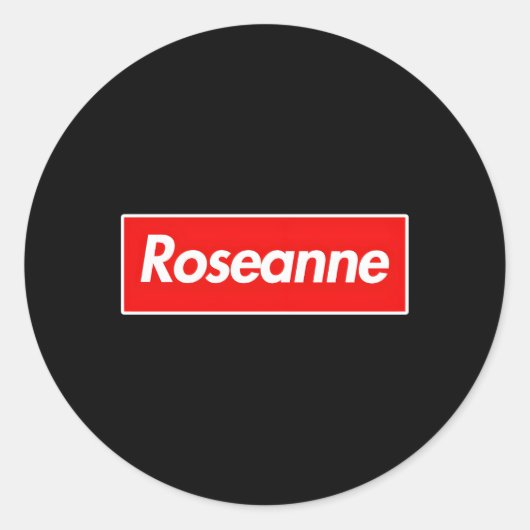 Roseanne Naam Ronde Sticker (Voorkant)
