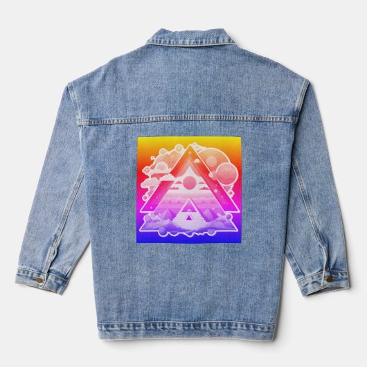 Roseate Clouds Pyramid Denim Jacket (Achterkant)