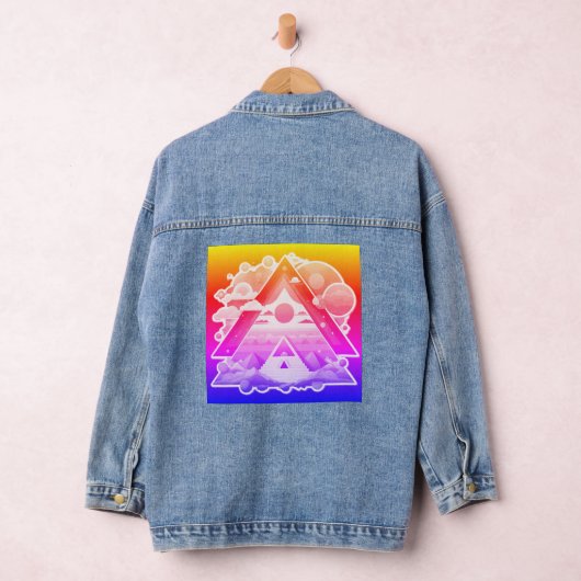 Roseate Clouds Pyramid Denim Jacket (Hangar)