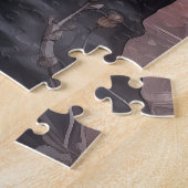 Roseate Engineer: Roze Steampunk Uitvinder Legpuzzel (Zijkant)