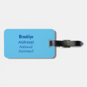 Roseate lepel vogel cartoon bagagelabel (Achterkant horizontaal)