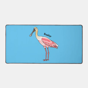 Roseate lepel vogel cartoon bureaumat