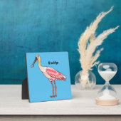 Roseate lepel vogel cartoon fotoplaat (Insitu)