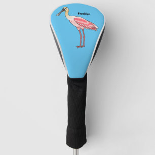 Roseate lepel vogel cartoon golfheadcover