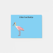Roseate lepel vogel cartoon post-it® notes (Voorkant)