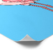 Roseate lepel vogel cartoon poster (Hoek)