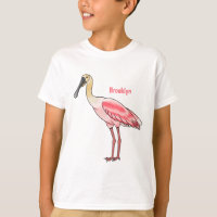 Roseate lepel vogel cartoon