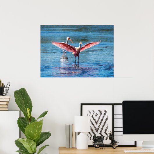 Roseate Spoonbill 28 x 20 archivering Zware papier Poster (Thuiskantoor)