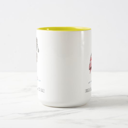 Roseate Spoonbill Affirmations Two-Tone Coffee Mok (Center)