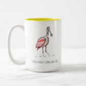 Roseate Spoonbill Affirmations Two-Tone Coffee Mok (Links)
