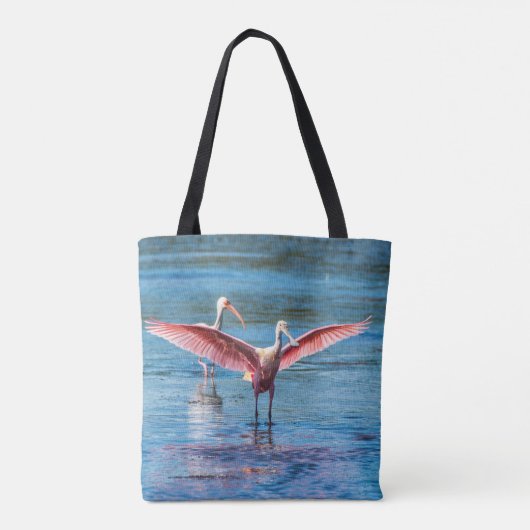 Roseate Spoonbill All-Over-Print Canvas tas (Achterkant)
