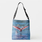 Roseate Spoonbill All-Over-Print Cross Body Bag Crossbody Tas (Achterkant)