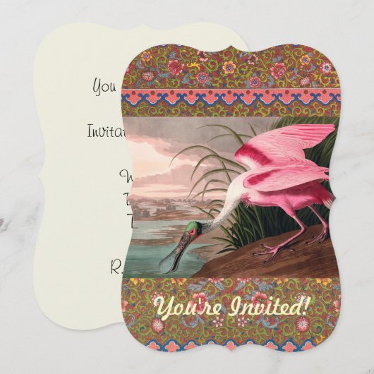 Roseate Spoonbill Audubon Bird Wildlife Kaart (Voorkant / Achterkant)