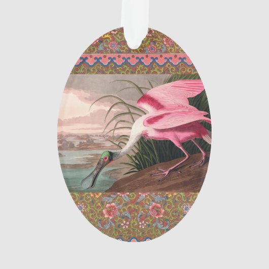 Roseate Spoonbill Audubon Bird Wildlife Ornament (achterkant)