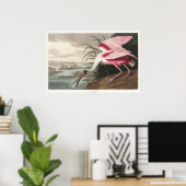 Roseate Spoonbill Audubon Bird Wildlife Painting Poster (Thuiskantoor)