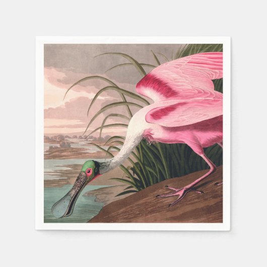 Roseate Spoonbill Audubon Bird Wildlife Servetten (Voorkant)