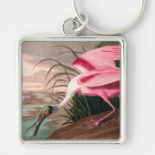 Roseate Spoonbill Audubon Bird Wildlife Sleutelhanger (Voorkant)