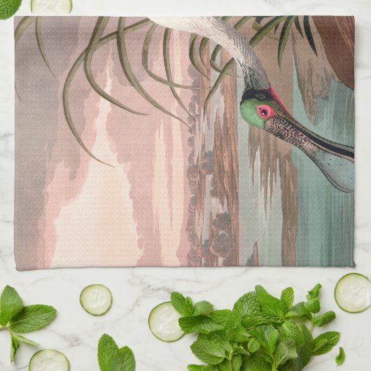 Roseate Spoonbill Audubon Bird Wildlife Theedoek (Gevouwen)