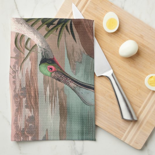 Roseate Spoonbill Audubon Bird Wildlife Theedoek (Quarter Fold)