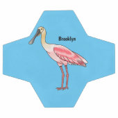 Roseate spoonbill bird cartoon illustration voetbal (Enkel)