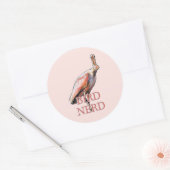 Roseate Spoonbill Bird Nerd Ronde Sticker (Envelop)