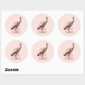 Roseate Spoonbill Bird Nerd Ronde Sticker (Vel)