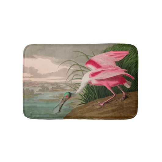 Roseate Spoonbill Birds of America Audubon Print Badmat (Voorkant)