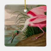 Roseate Spoonbill Birds of America Audubon Print Keramisch Ornament (Achterkant)