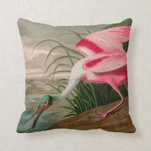 Roseate Spoonbill Birds of America Audubon Print Kussen