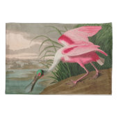 Roseate Spoonbill Birds of America Audubon Print Kussensloop (Achterkant)