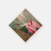Roseate Spoonbill Birds of America Audubon Print Servet (Hoek)