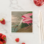 Roseate Spoonbill Birds of America Audubon Print Servet (Insitu)