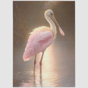 Roseate Spoonbill Decoupage Tissuepapier