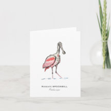 Roseate Spoonbill Folting Note Card