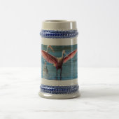 Roseate Spoonbill Grey/Blue 22 oz Stein Bierpul (Center)