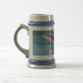 Roseate Spoonbill Grey/Blue 22 oz Stein Bierpul (Links)