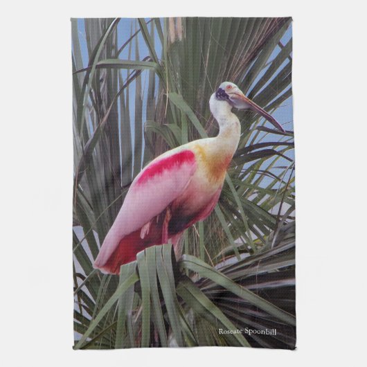 Roseate Spoonbill keukenhanddoek (Verticaal)