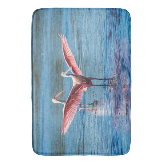Roseate Spoonbill Large Bath Mat (Voorkant Verticaal)
