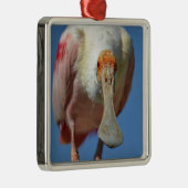 Roseate Spoonbill met zijn grote snavel Metalen Ornament (Rechts)